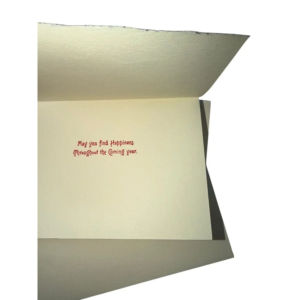 New Unbranded New Year's Greeting Cards Ivory New Set of 20 Birds Nature Poetry
